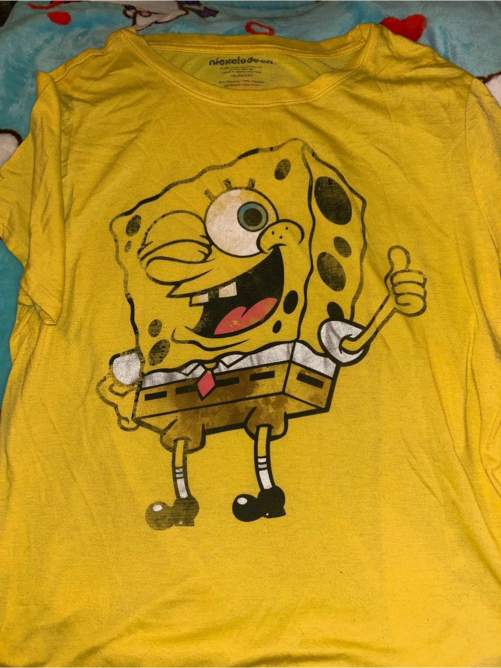 Nickelodeon Sponegbob Yellow Graphic Shirt